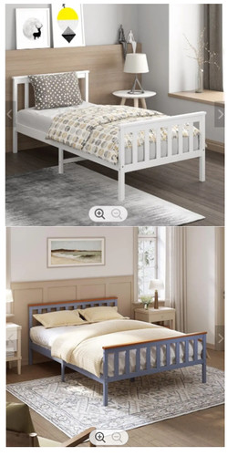 Wooden bed frame pine - wooden,