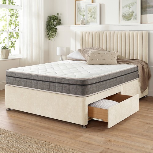 Plush divan bed set - divan, with