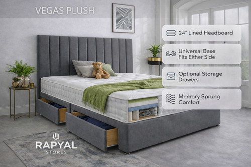Luxury plush divan bed - set, +