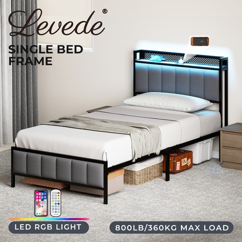 Levede single bed frame - single,