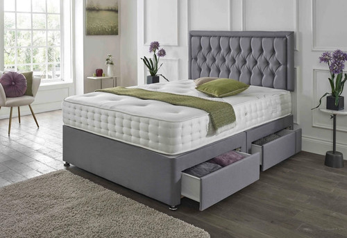 Plush divan bed set with - divan,