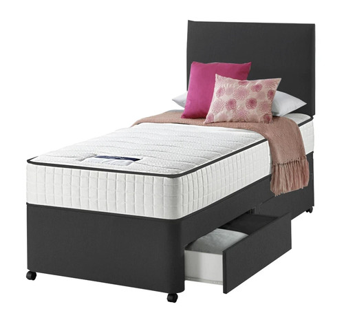 Single plush divan bed set - single,