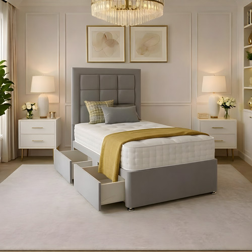 New single divan bed - divan, plush