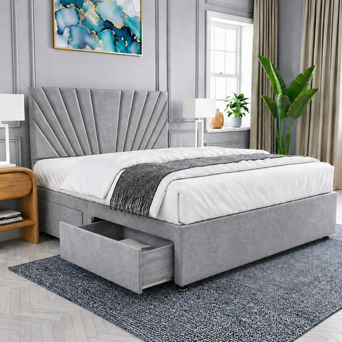 Plush divan bed set - divan, with